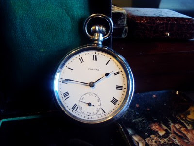 AMAZING ANTIQUE SILVER POCKET WATCH SIGNED FORTEX, 15 JEWELS. IN WORKING ORDER.