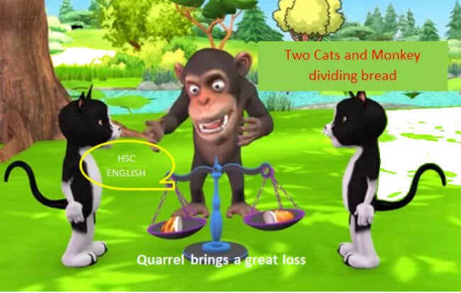 Two Cats and Monkey-Bread Dividing Story