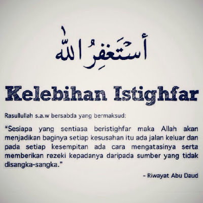 Istighfar dan bertasbih.