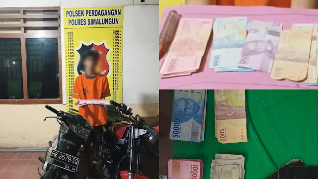 UNIT RESKRIM POLSEK PERDAGANGAN SIMALUNGUN BERHASIL TANGKAP PELAKU PENCURIAN