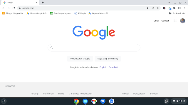 Cara menampilkan bookmark bar google Chrome