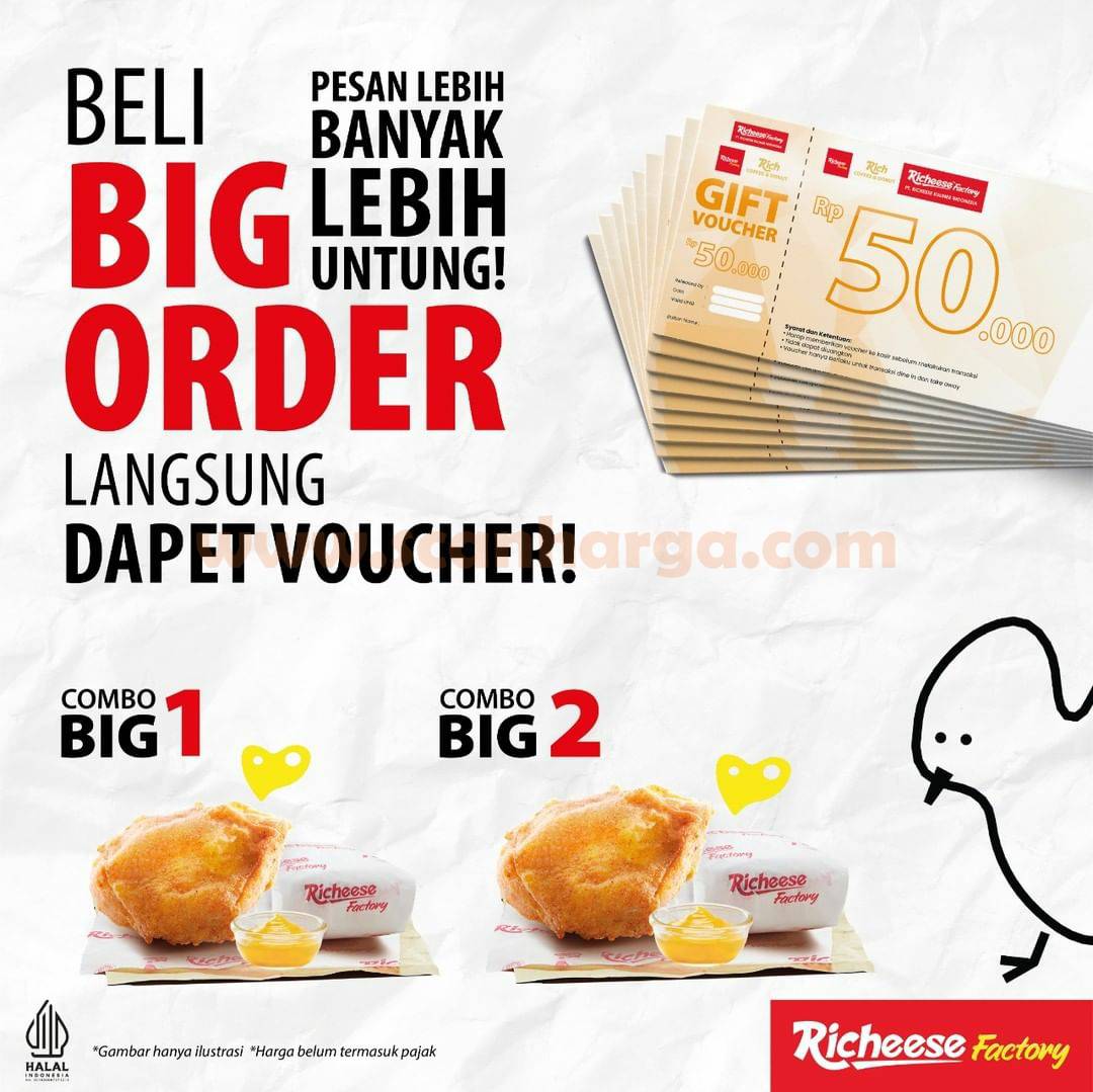 Promo Richeese Factory - Beli Paket BIG ORDER Langsung Dapat Voucher