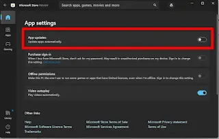 Cara Mematikan Auto Update Aplikasi di Microsoft Store Windows 11
