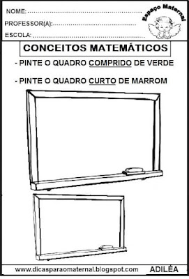 Conceitos matemáticos educação infantil,dia da escola