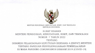 Mendikbudristek Terbitkan Surat Edaran Diskresi Panduan Pembelajaran Tatap Muka