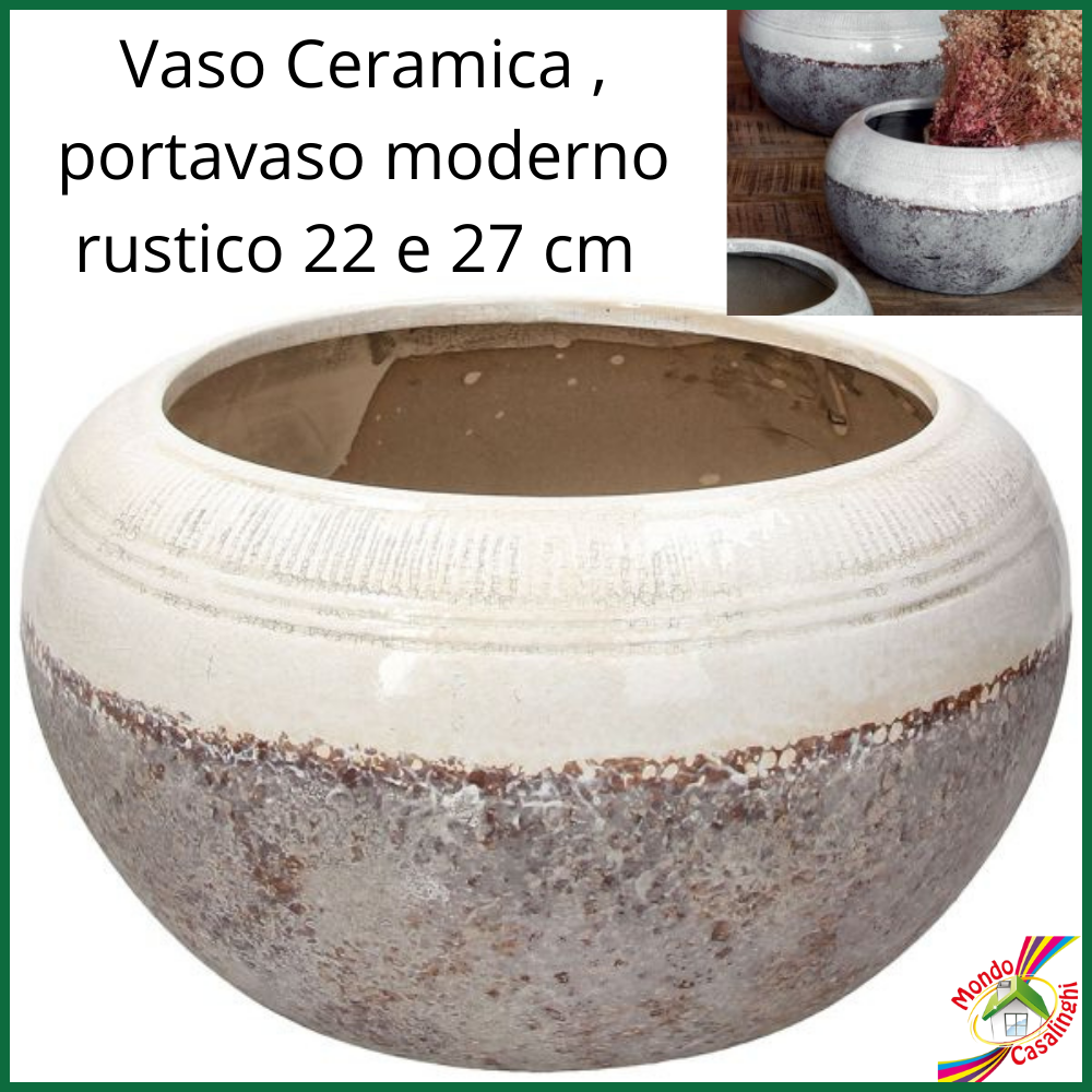  Vaso portavaso in ceramica tognana 22 e 27 cm 