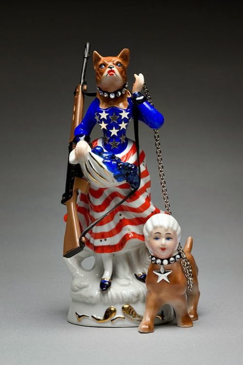 Penny Byrne porcelain sculptures surreal figures dolls social criticism