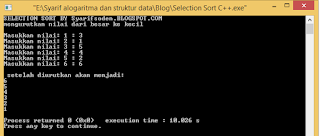 Program Selection Sort