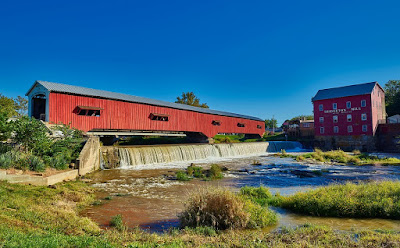 The Historic Bridgeton Covered Bridge in Indiana 