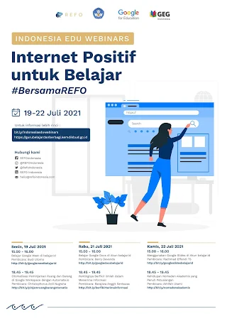 "Mengajar di Mana Saja dengan belajar.id" dan "Internet Positif untuk Belajar" PJJ saat ini sangat mendorong kita untuk lebih mengasah keterampilan baik seluruh pendidik maupun peserta didik.