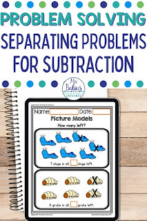 Learn about the different types of addition and subtraction problem solving types.   This article focuses on the separating problems for subtraction.  Learn about each type and how you can teach it in your classroom.