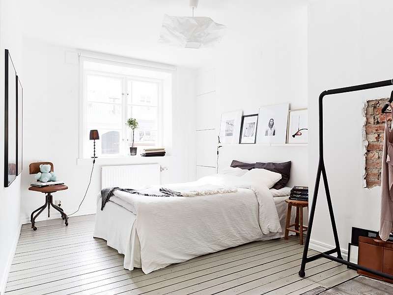 camera da letto in stile scandinavo