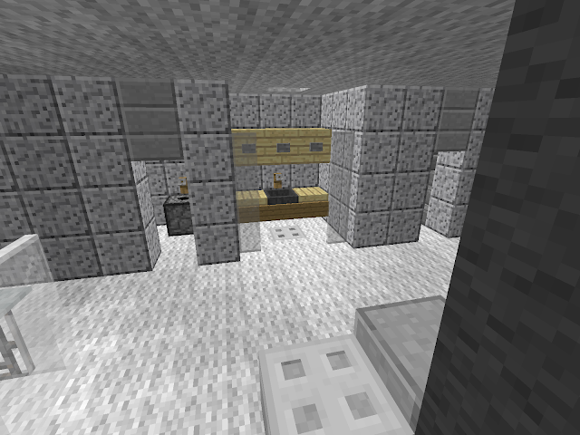 Sanitair, gebouwd in een Minecraft kantoorgebouw