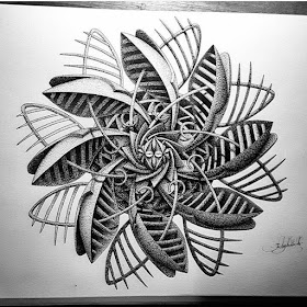 13-in-my-mind-art-Complex-Geometric-shapes-in-Ink-Stippling-Drawings-www-designstack-co