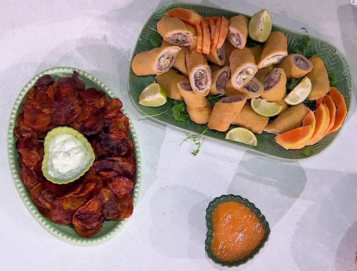 Involtini fritti con chips croccanti
