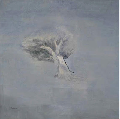 Árbol   (2004, temple sobre tela, 160 × 160 cm, serie Monocromáticos)