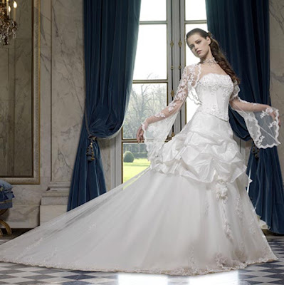 Pretty Elegant Wed Dress With Sleeves