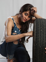 Surabhi Hot Photo Shoot in Mechanic Shed