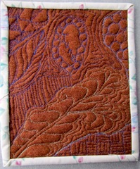 An example of free motion quilting.