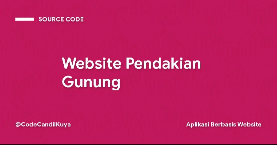 Source Code Website Pendakian Gunung