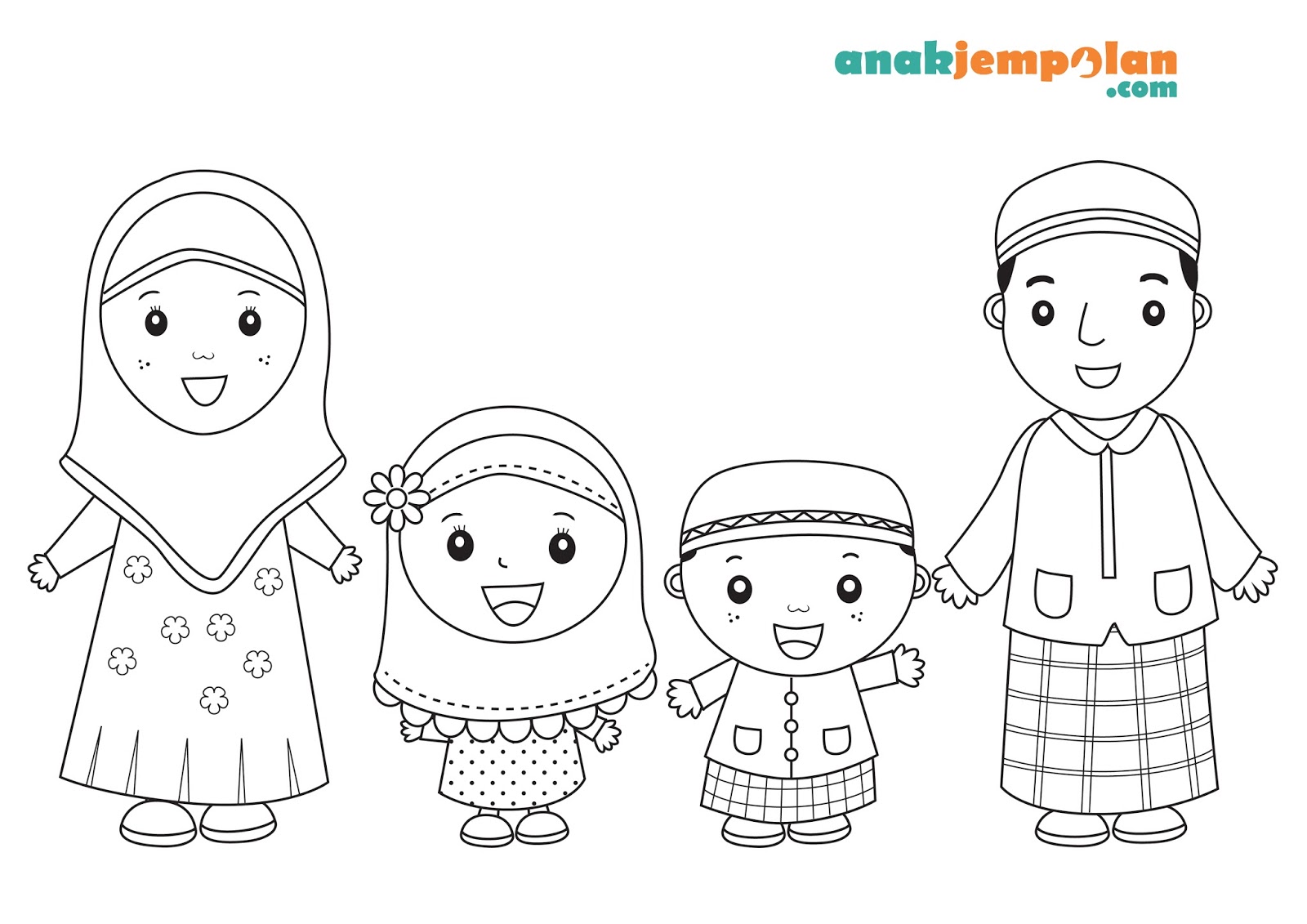 Mewarnai Gambar Kartun Anak Muslimkartun Cerita Anak Muslimbagus