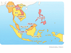 09年アジア桑原正則 東南アジア地図をプリントスクリーンで作成
