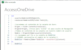 Power Query: Acceso a OneDrive local