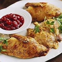 Roast Duck with Cranberry Chutney