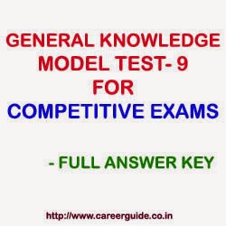 General Knowledge GK Sample Practice Test Paper - 9