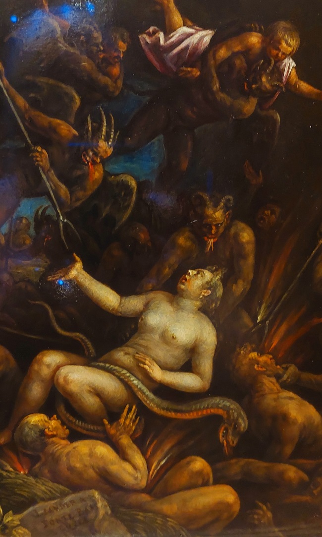 Detail from Last Judgment, abt 1596 by Leandro dal Ponte, called Leandro Bassano (Italian, 1557-1622) | Oil on copper