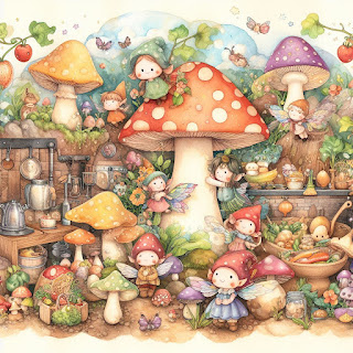 Kitchen Of Mushroom Land I : Contoh gambar dari Dall E