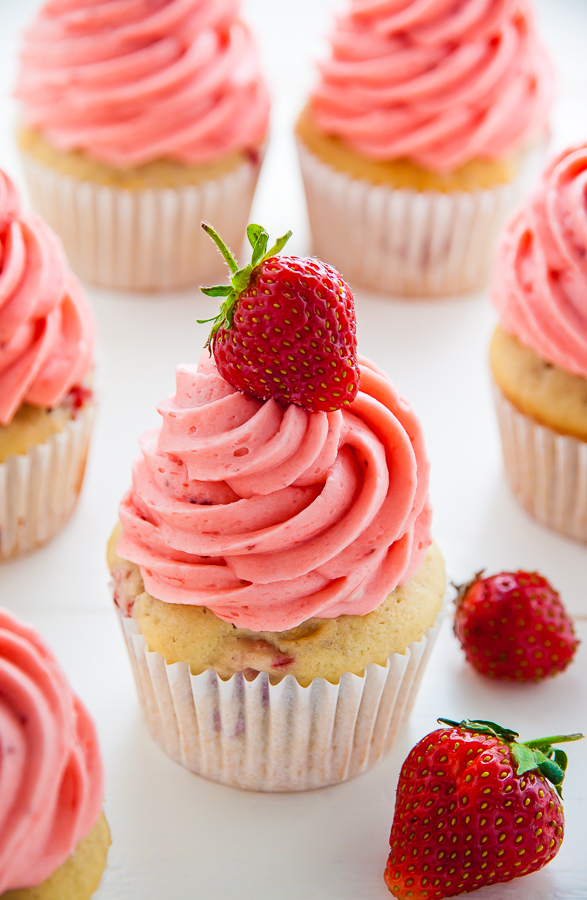 Summer Strawberry Cupcakes