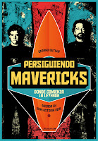 Cartel de la película 'Persiguiendo Mavericks', de Michael Apted y Curtis Hanson, con Gerard Butler, Jonny Weston y Elisabeth Shue. Making Of. Cine