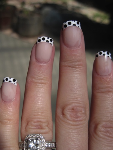 cool black and white nail designs