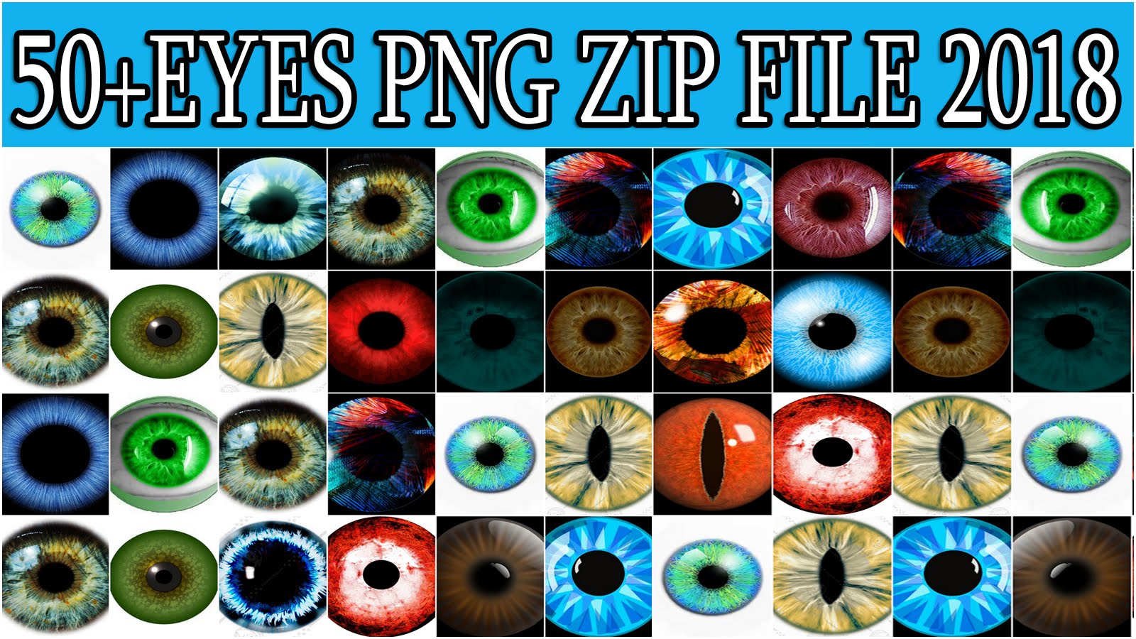 50 Eyes PNG Zip New 2018 Eyes Png Zip One Click Download High