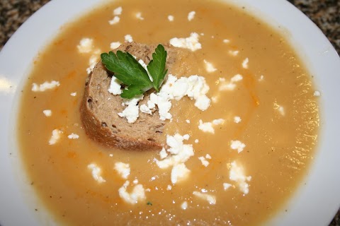 Sopa de beringela e tomate