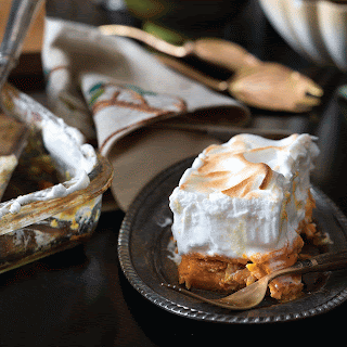 Smoky Sweet Potato Gratin with Maple Marshmallow Creme