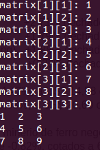 Array de arrays em C++