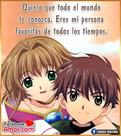 anime amor con frases