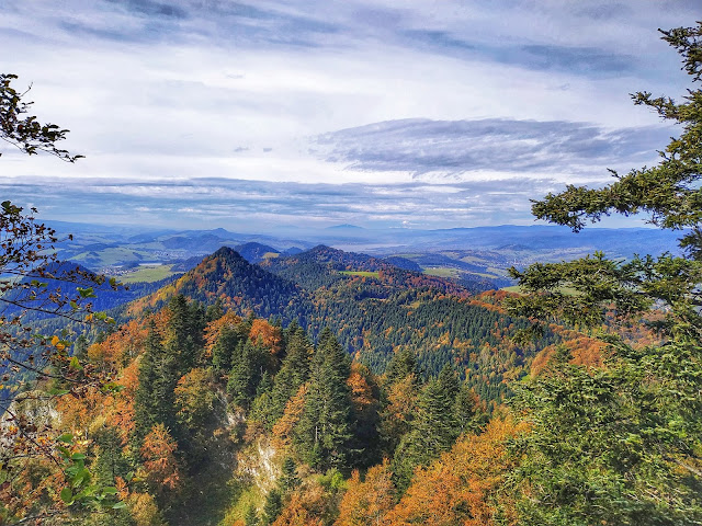 Pieniny w październiku, Babia Góra, panorama gór