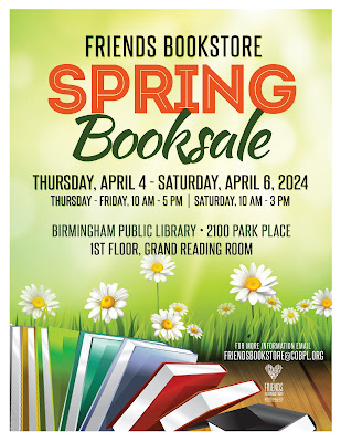 Flyer for the Friends Spring Booksale