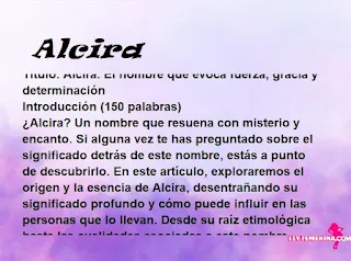 significado del nombre Alcira