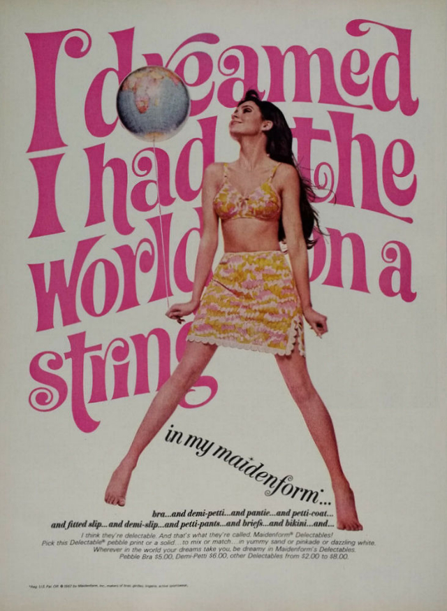 Vintage ad campaign: I dreamed I was [doing WHAT?!] in my Maidenform bra!!!  - Pee-wee's blog