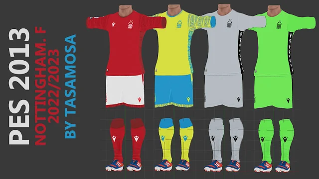 Nottingham Forest FC 2022-2023 Kits For PES 2013