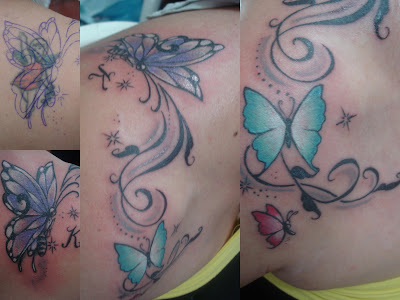 Tattoo cover up borboletas Elisa