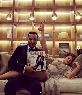 CHRISSY TEIGEN POSES WITH HUSBAND, JOHN LEGEND TO CELEBRATE HIS FIRST EVER COVER OF GQ MAGAZINE [PHOTOS]