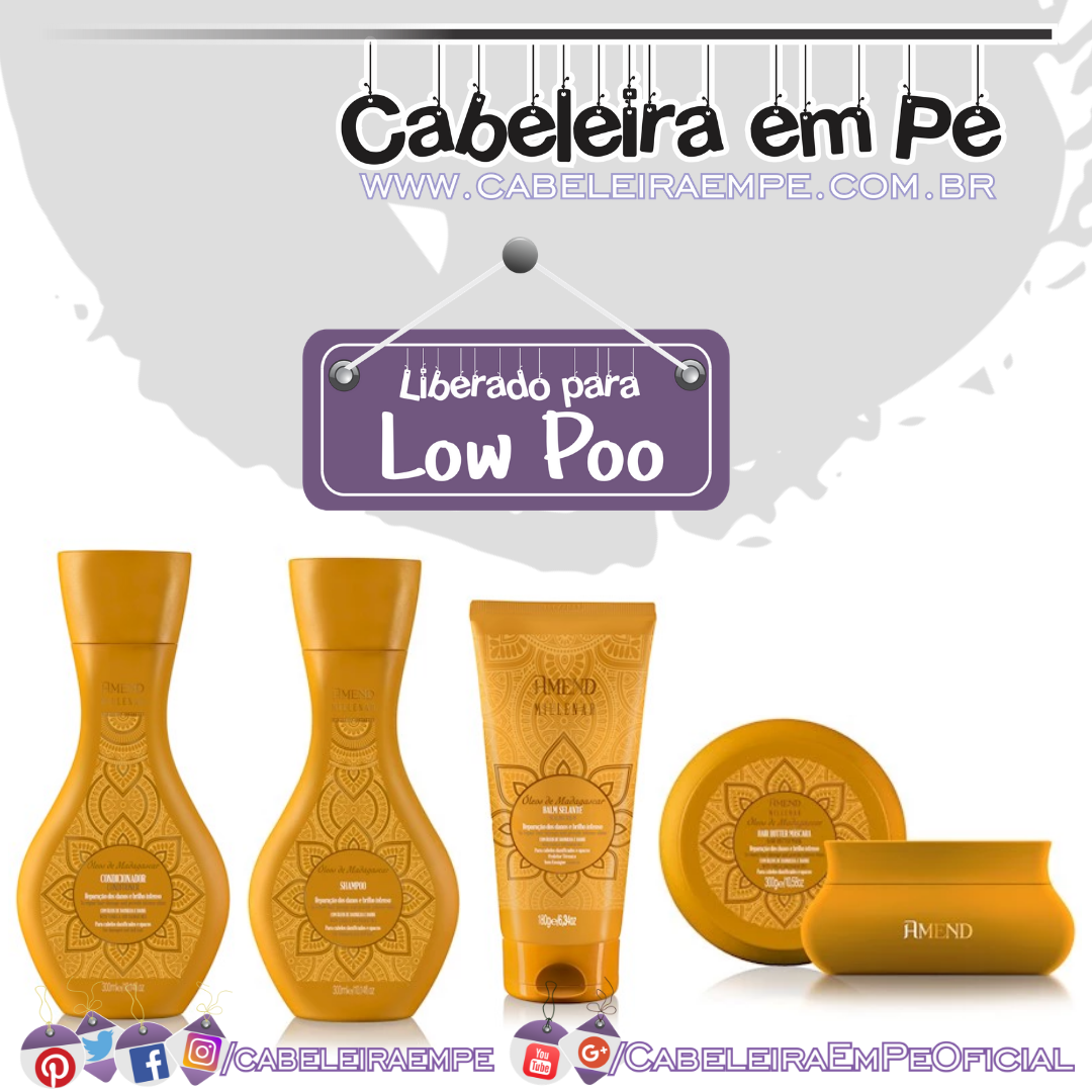 Shampoo, Condicionador, Máscara e Calm Millenar Óleos de Madagascar - Amend (Low Poo)