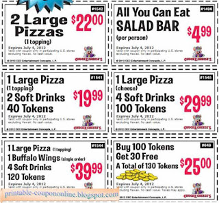 Free Printable Chuck E Cheese Coupons