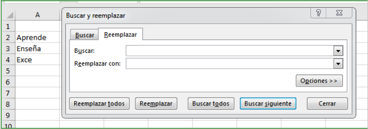 como buscar y reemplazar en excel