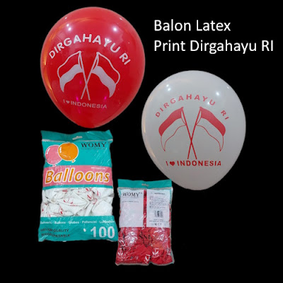 Balon Latex WOMY Print DIRGAHAYU RI (MURAH)